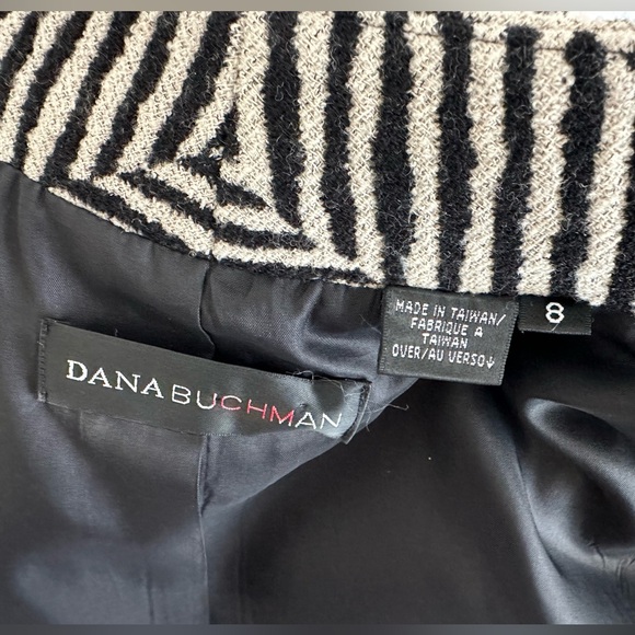 Dana Buchman Wool Herringbone Jacket Blazer Size 8 - Picture 5 of 10